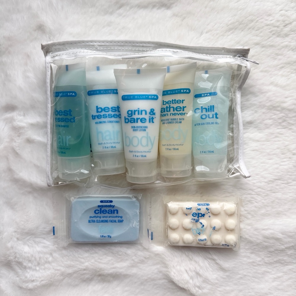 NEW Vintage BBW True Blue Spa Bath Set